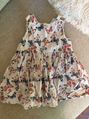 H&M baby Butterfly Print Cream Sundress